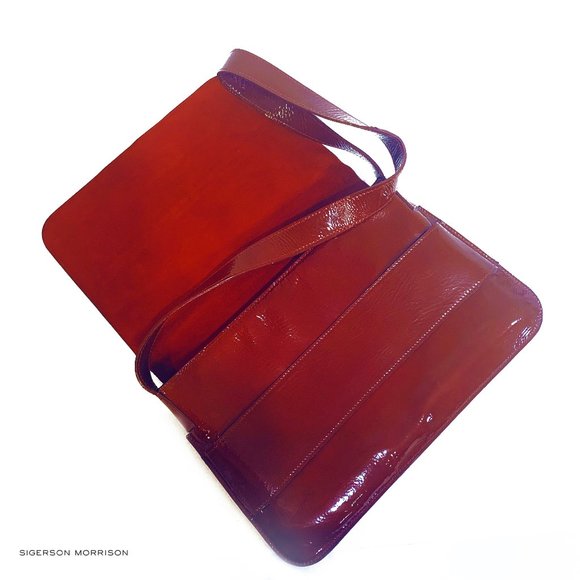 SIGERSON MORRISON Patent Leather Red Shoulder Bag - Picture 2 of 4